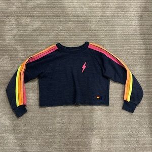 Aviator Nation Bolt Cropped Classic Crewneck